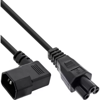 InLine® Mains Cable, C14 Female Angled to C5 Male, Black, 2m