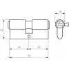 PSG 63.63535.MM Solid Brass Double Cylinder Lock 35/35 Polished Brass