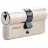PSG 63.63030.MN Euro Profile Double Cylinder Lock, Solid Brass, Satin Nickel, 30/30 mm, 3 Keys