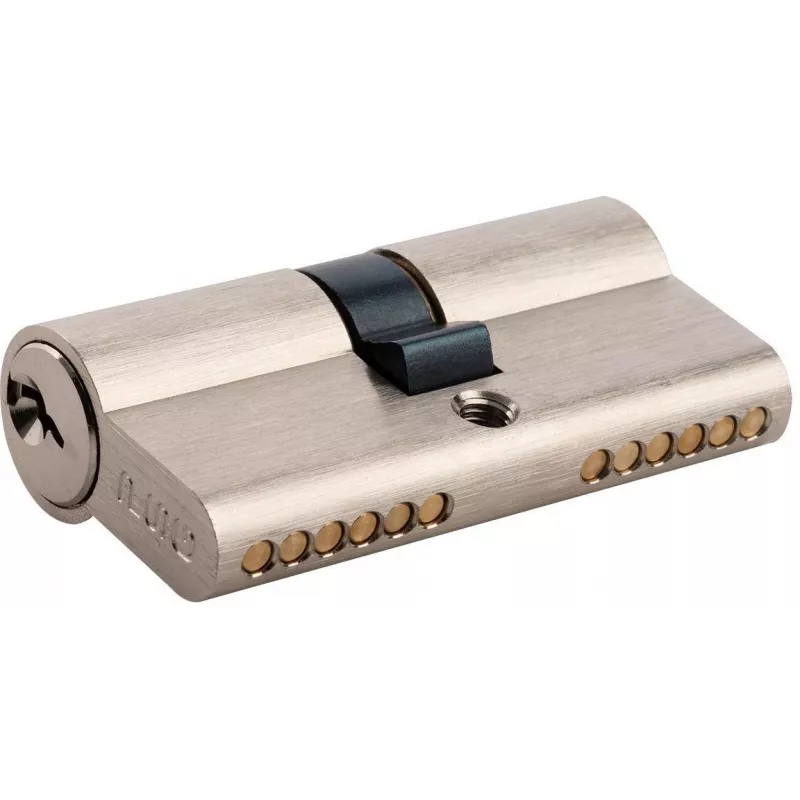 PSG 63.63030.MN Euro Profile Double Cylinder Lock, Solid Brass, Satin Nickel, 30/30 mm, 3 Keys