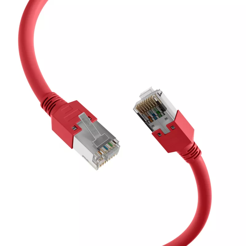 EFB Elektronik K2793.0,50 RJ45 Crossover Patch Cable Cat.5e SF/UTP, Hirose TM11, Draka UC300, 0.5 m, Red