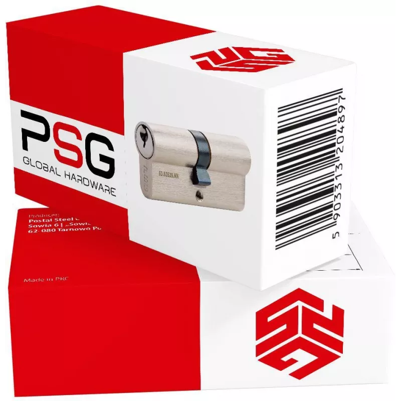 PSG 63.63535.MN Euro Profile Double Cylinder Lock 35/35 Satin Nickel
