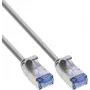 INLINE® Slim Cat.6A S/FTP Patch Cable, 10 m, Grey, LSZH, 10Gbps