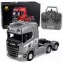 HUINA 32329 Scania 1:18 6-Channel RC Tractor Truck Gray Silver