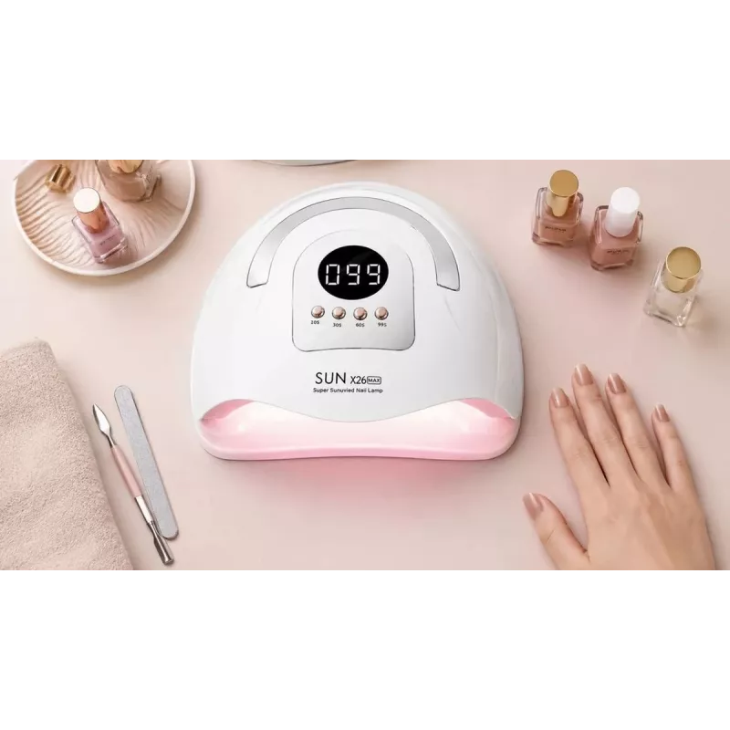 EXTRALINK Stay Beauty X26 UV LED Nail Lamp - 168W Dual Wavelength UV LED Lamp for Gel Nails