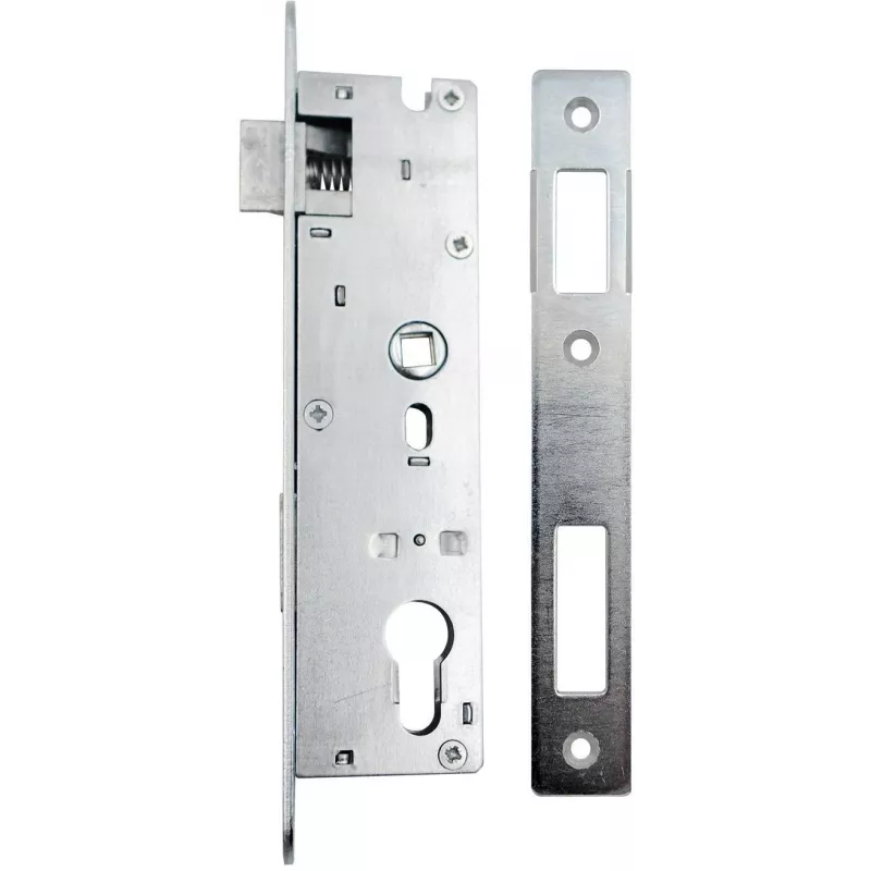PSG 63.211 L/P Mortise Lock with Latch and Deadbolt, Reversible, 220 x 22 mm Faceplate, 72 mm PZ, 50 mm Backset, Zinc-Plated Steel