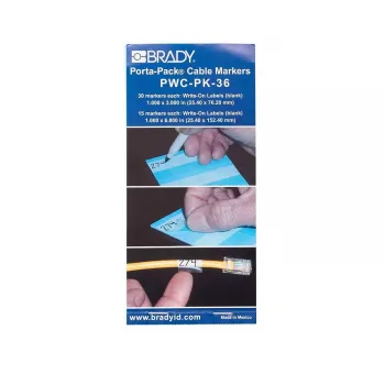 BRADY Porta-Pack Wire Marker Books, Vinyl Cloth, Black on White, Numbers 0-9, 450 Markers