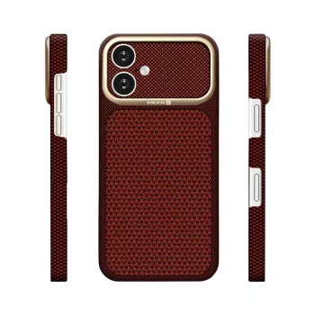 Evelatus Apple iPhone 17 Carbon Premium Edition MagSafe Case Burgundy