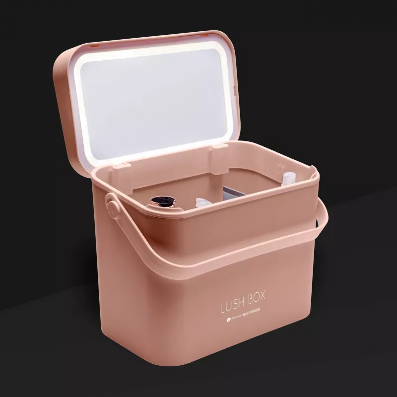 Rio CSBL-EU/1,1 Cosmetic Case Large Lush Box – Aluminium Beauty Box with Cantilever Trays & Lockable Latches, Black