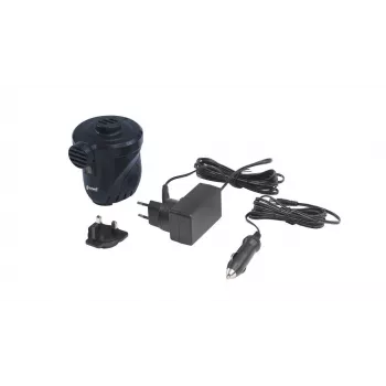 Outwell 651062 Electric Air Pump - 12V DC / 230V AC, Inflate & Deflate, 3 Universal Nozzles, Black