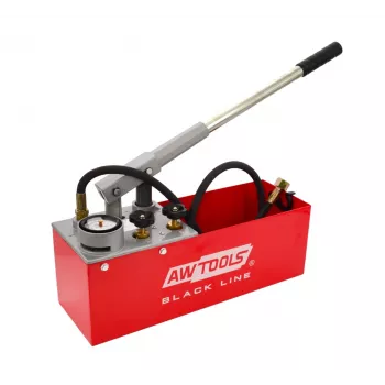 AWTOOLS 12L Manual Pressure Test Pump 50 bar with Gauge and Hose