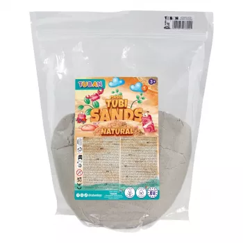 TUBAN TU3802 Natural Dynamic Sand 5 kg – Moldable, Non-Drying Sensory Play Sand for Kids 3+