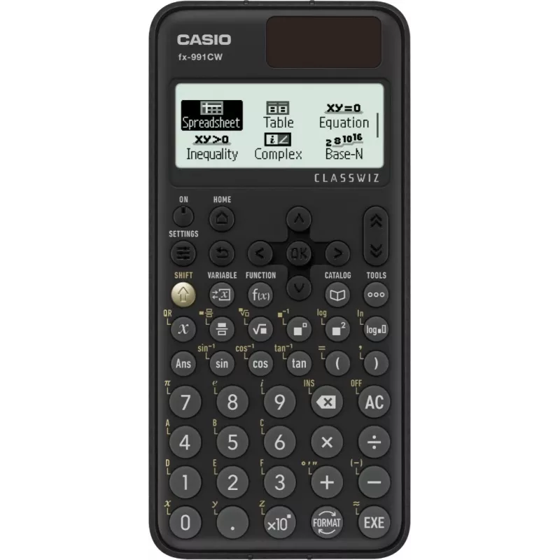 Casio FX-991CW Scientific Calculator with Natural Textbook Display, 540+ Functions, Solar & Battery, Black