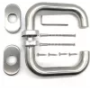 PSG Milano Stainless Steel Lever Door Handle Set with Oval Keyhole Backplate, Satin Brushed Finish, Reversible for Interior Doors, 63.401