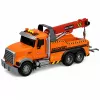 LEAN TOYS Truck with Crane Roadside Assistance Hook Lights Sounds Orange 1:18