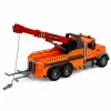 LEAN TOYS Truck with Crane Roadside Assistance Hook Lights Sounds Orange 1:18