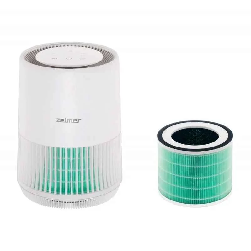 Zelmer ZPU5500 Air Purifier with HEPA H13, UV-C and Ionizer, 200 m³/h CADR, PM2.5 Sensor, Auto Mode, for Rooms up to 24 m²