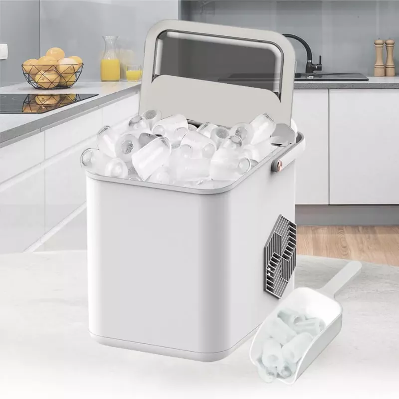 Maestro MR-821 Ice Maker 10-12 kg/24h, 2.2L Tank, Bullet Ice, Electronic Controls, Transparent Lid