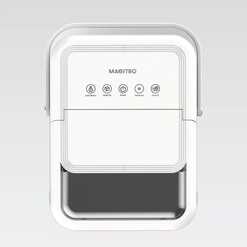 Maestro MR-821 Ice Maker 10-12 kg/24h, 2.2L Tank, Bullet Ice, Electronic Controls, Transparent Lid