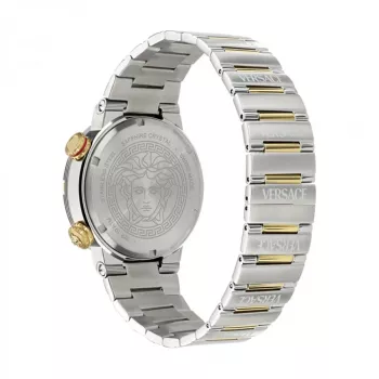 Versace V-Race Men's Swiss Quartz Watch VE8G00424 43mm Stainless Steel Black Dial