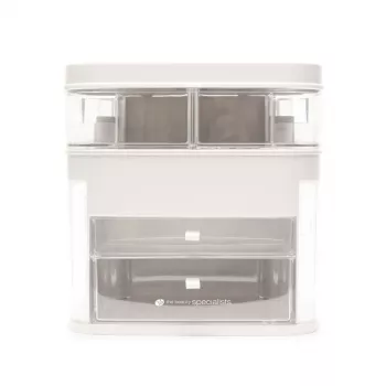 Rio CSSM-EU/1,2 Beauty Box Cosmetic Storage with Cantilever Trays and Key Lock