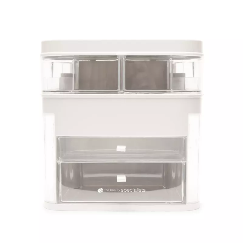 Rio CSSM-EU/1,2 Beauty Box Cosmetic Storage with Cantilever Trays and Key Lock