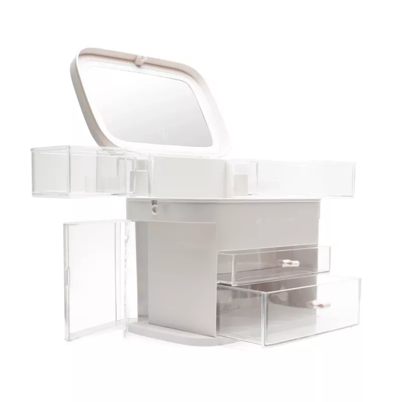 Rio CSSM-EU/1,2 Beauty Box Cosmetic Storage with Cantilever Trays and Key Lock