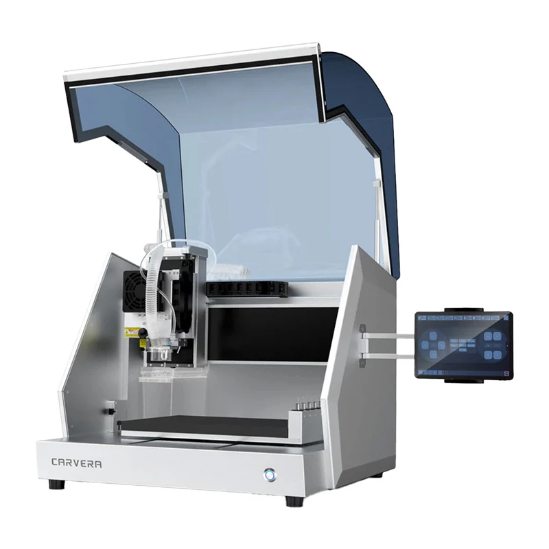 MAKERA Carvera CNC Router – 3-Axis Desktop CNC Milling Machine with 6-Tool ATC, 300W Spindle, 240x160x100mm Work Area