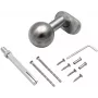 PSG 63.410 Fixed Round Stainless Steel Door Knob with Oval Escutcheon