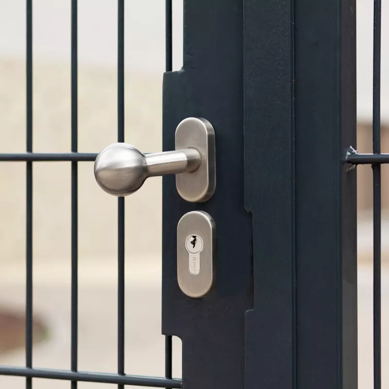 PSG 63.410 Fixed Round Stainless Steel Door Knob with Oval Escutcheon