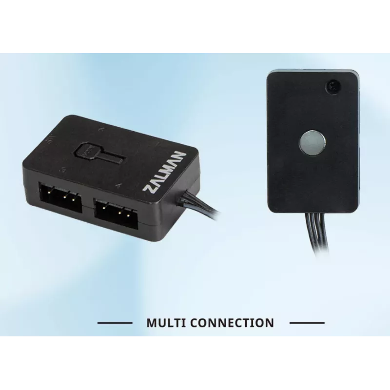 Zalman ZM-4PALC ARGB Controller - 4-Port Addressable RGB Hub with Magnetic Mount