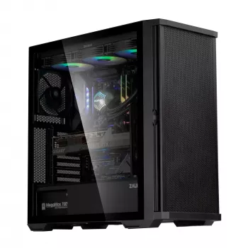 Zalman Z10 ATX Mid Tower Case, Black, Tempered Glass, 4x ARGB Fans