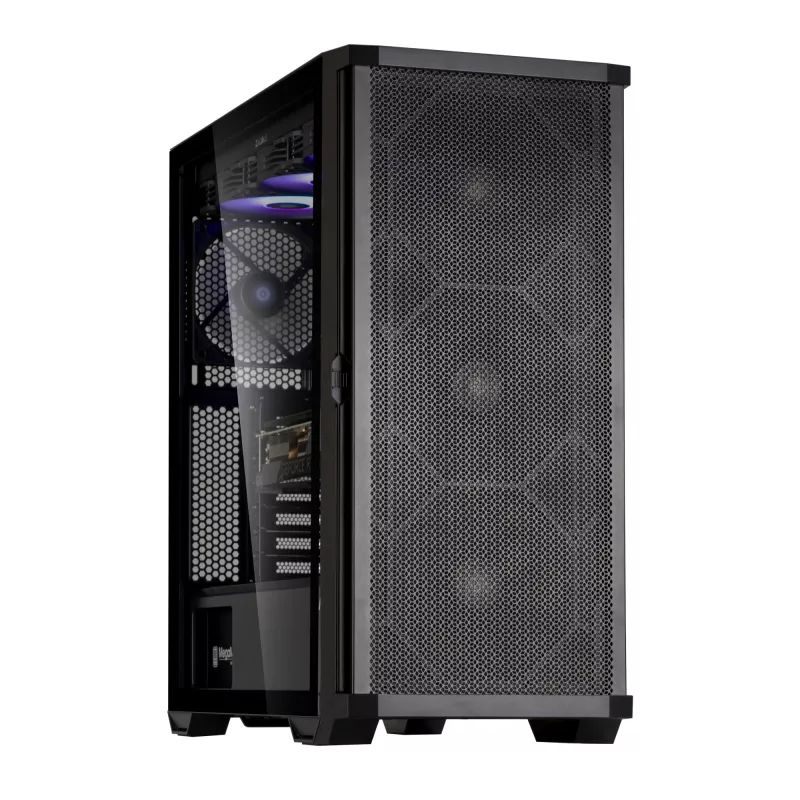 Zalman Z10 ATX Mid Tower Case, Black, Tempered Glass, 4x ARGB Fans