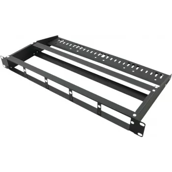 VALUE MPO Panel for 3 Modules - Blank Panel for Fiber Optic Cassette - Rack Mountable - Black - 1U (19 inch)