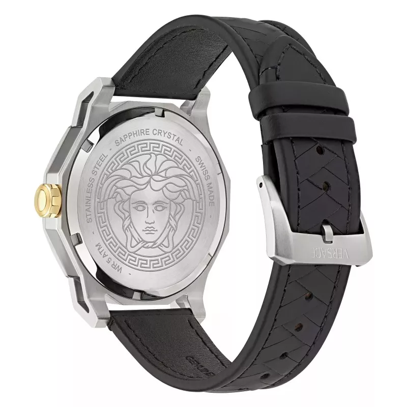 Versace V-Extreme Pro Men's Swiss Quartz Watch 43mm Stainless Steel Black Dial VE9I00124