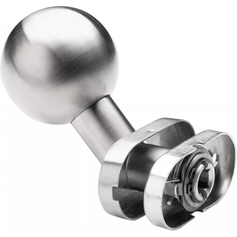 PSG 63.419 Movable Round Stainless Steel Door Knob with Offset Oval Escutcheon