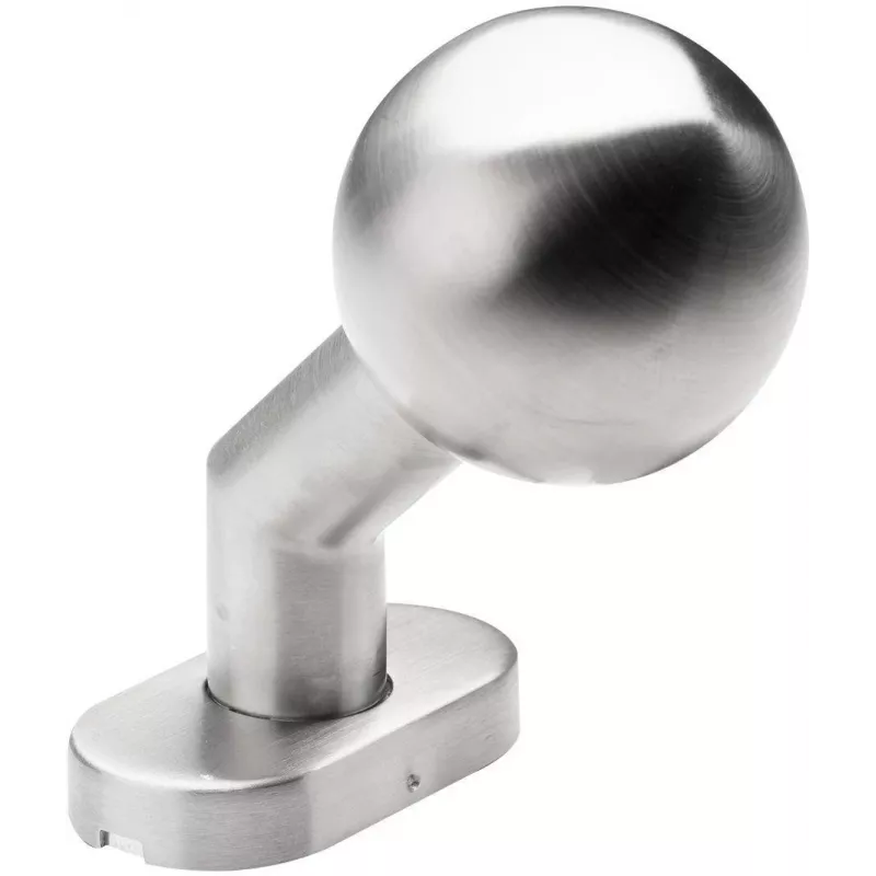 PSG 63.419 Movable Round Stainless Steel Door Knob with Offset Oval Escutcheon