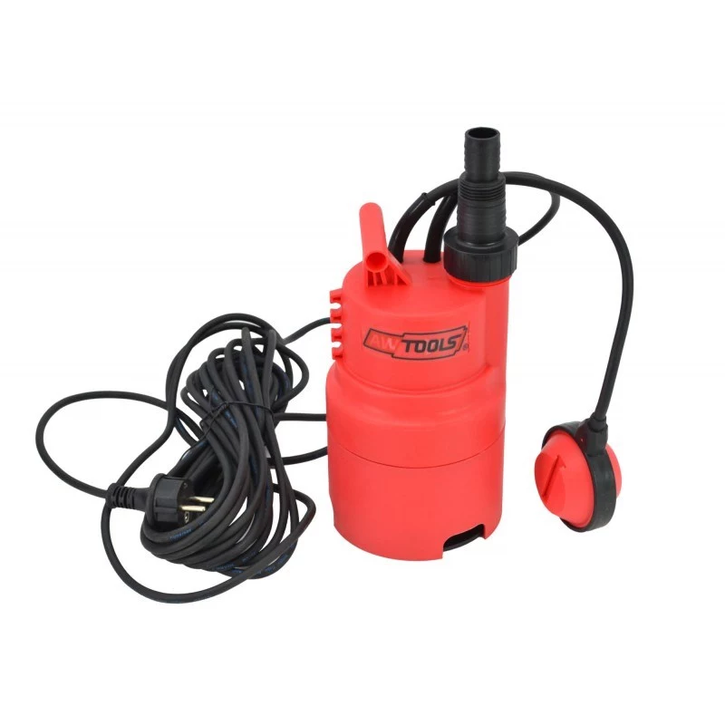 AWTOOLS AW85000 Submersible Dirty Water Pump 750W 12500L/h 8m Head with Float Switch and Multi-Adapter