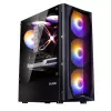 Zalman N4 Rev.1 Mid-Tower ATX Case with 6 ARGB Fans, Tempered Glass, Black