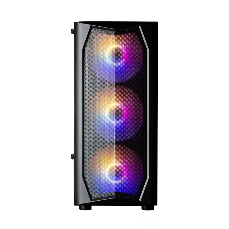 Zalman N4 Rev.1 Mid-Tower ATX Case with 6 ARGB Fans, Tempered Glass, Black