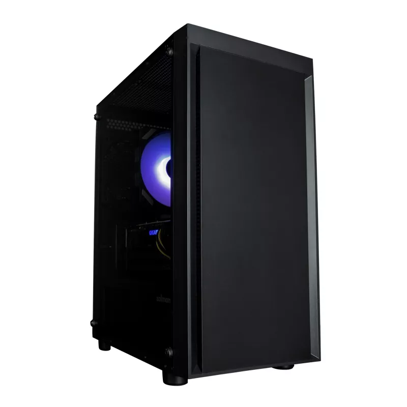 Zalman T3 PLUS mATX Mini Tower PC Case, Black, Acrylic Window, 2 Fans
