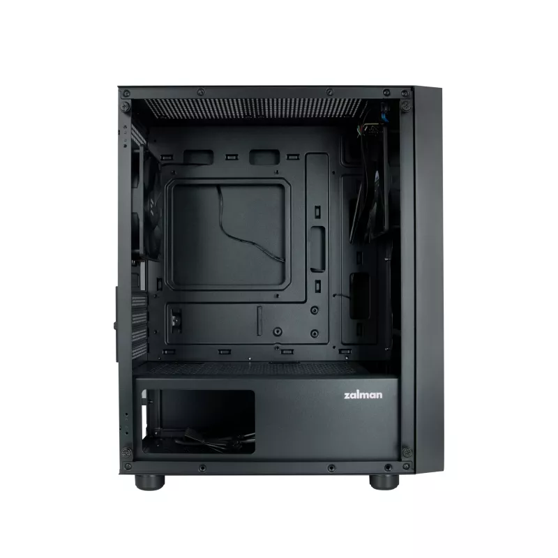 Zalman T3 PLUS mATX Mini Tower PC Case, Black, Acrylic Window, 2 Fans