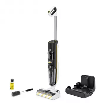 Kärcher FCV 4 DRY Corded Electric Dry Hard Floor Cleaner with Self-Cleaning Function, 450 W, 400 ml Fresh Water Tank, Microfibre Roller, Black