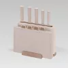 MEO MR-1412-BEIGE MAESTRO Knife Set with Cutting Boards and Stand, 5 Knives, 2 Boards, Beige