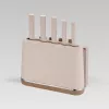 MEO MR-1412-BEIGE MAESTRO Knife Set with Cutting Boards and Stand, 5 Knives, 2 Boards, Beige