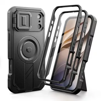 TECH-PROTECT Kevlar MagSafe 2-Set Case for iPhone 17 Pro Max / 18 Pro Max - Black