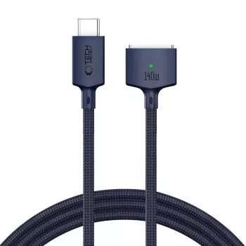 TECH-PROTECT MMC01 Ultraboost Magnetic MacBook Cable USB-C to MagSafe 3 140W 300cm Midnight Blue