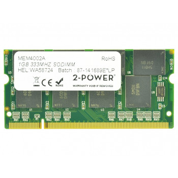 2-power 1GB PC2700 333MHz SODIMM - 1 GB - DDR (MEM4002A-266)