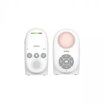 Chillax CB210 DECT Digital Audio Baby Monitor with Two-Way Talk, Temperature Sensor & Night Light, White