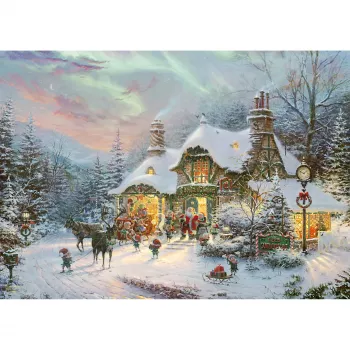 Schmidt Spiele Thomas Kinkade Studios: Santa's Night Before Christmas 1000-Piece Jigsaw Puzzle
